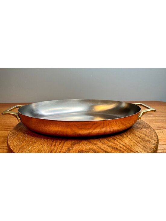 Paul Revere Ware Other - Vintage  Paul Revere Ware 12 inch  Copper Double Handle Oval Au Gratin Pan/ Fish